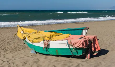 Fishing boats, circled: in the post